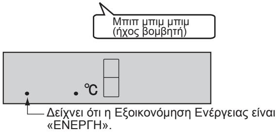 Μπιτ μπιμ μπιμ (ήχος βομβητή) °C Δείχνει ότι η Εξοικονόμηση Ενέργειας είναι «ΕΝΕΡΓΗ».