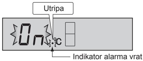 Utripa On °C Indikator alarma vrat
