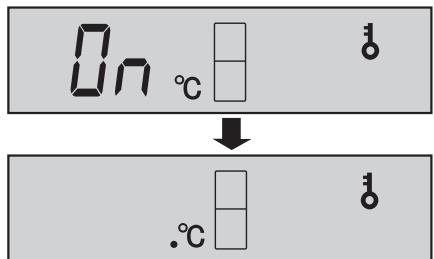 On °C ↓ .°C