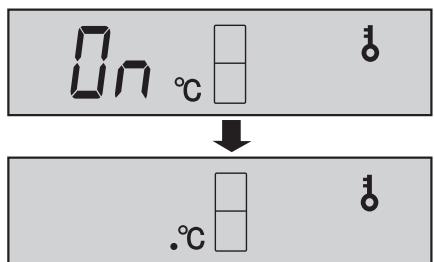On °C ↓ .°C