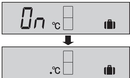 On °C ↓ .°C