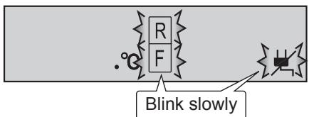 R F Blink slowly