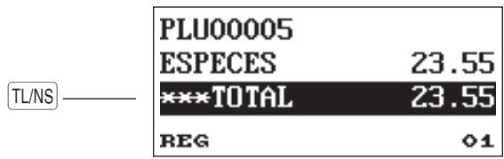 PLU00005 ESPECES 23.55 ***TOTAL 23.55 REG 01