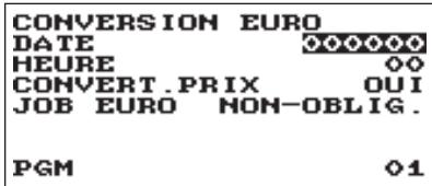 CONVERSION EURO DATE 000000 HEURE 00 CONVERT.PRIX OUI JOB EURO NON-OBLIG. PGM 01