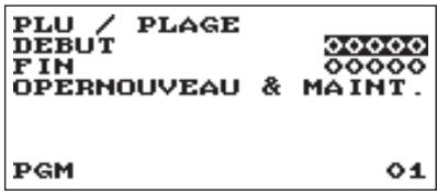 PLU / PLAGE DEBUT FIN OPERNOUVEAU & MAINT. PGM 01