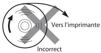 Vers l'imprimante Incorrect