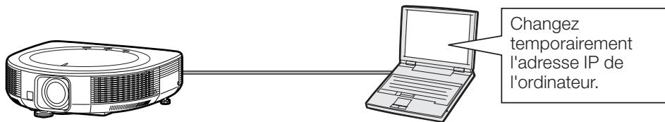 SHARP XG-SV200X - Specification d'une adresse IP pour l'ordinateur - 1