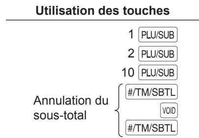 SHARP ER-A247A - Annulation du sous-total - 2