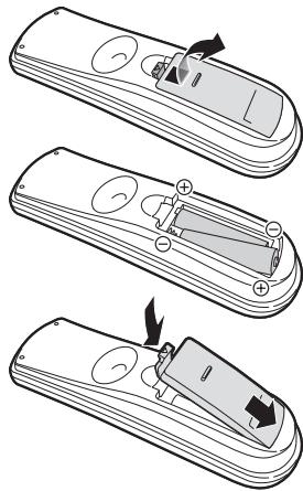 SHARP PG-LX2000 - Insérer les piles - 1