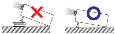 SHARP PG-LX2000 - Précaution d'installation du projecteur - 1