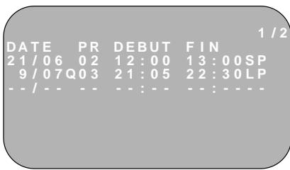 SHARP VC-MH76FPM - PROGRAMMATION D'UN ENREGISTREMENT - 3