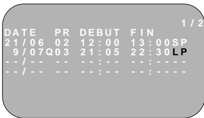 SHARP VC-MH76FPM - PROGRAMMATION D'UN ENREGISTREMENT - 2
