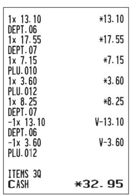 SHARP XE-A147 - Rectification de l'avant-dernière entree ou d'une entree precedente (annulation indirecte) - 3