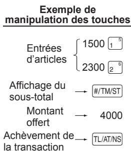 SHARP XE-A147 - Terminer la transaction - 1