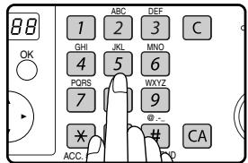 SHARP MX-FX13 - Editez le numero de fax du destinataire à l'aide des touches numériques. - 1