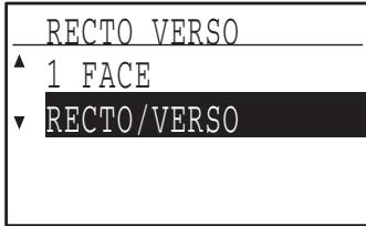 SHARP MX-FX13 - Sélectionnez "RECTO/VERSO" à l'aide de la touche [▼] ou [▲]. - 3