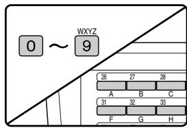 SHARP MX-FX13 - Entre le numéro de fax de l'autre apparéil à l'aide des touches numériques, appuyez sur une touche express ou spécifique un numéro abrégé (une touche de groupe ne peut pas être utilisée). - 1