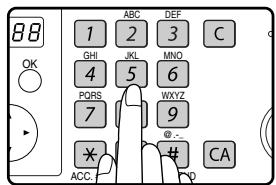 SHARP MX-FX13 - Entrez le numéro de fax du destinataire à l'aide des touches numériques. - 1