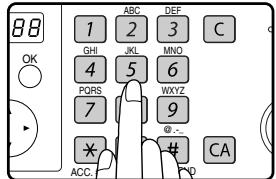SHARP MX-FX13 - Entre le code d'accès d'impression (4 chiffres) à l'aide des touches numériques. - 1