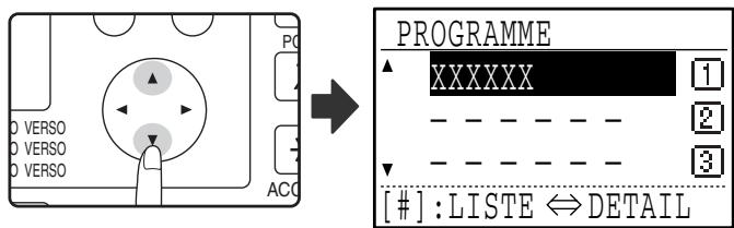 SHARP MX-FX13 - Sélectionnez le programme que vous souhaitez effacer à l'aide de la touche [▼] ou [▲]. - 1