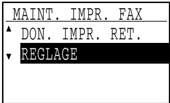 SHARP MX-FX13 - Sélectionnez "REGLAGE" à l'aide de la touche [▼] ou [▲]. - 2