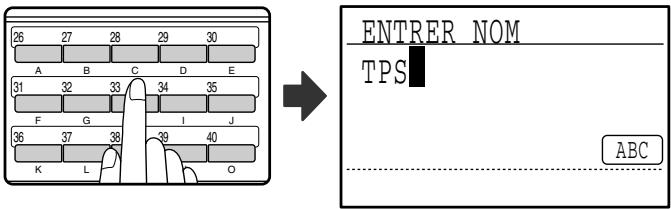 SHARP MX-FX13 - Entrez "T", "P" et "S" à l'aide des touches alphétiques. - 1