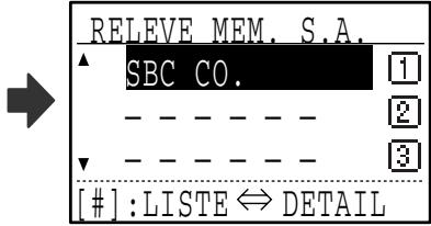 SHARP MX-FX13 - Sélectionnez le nom de la boîte publique de code F à effacer à l'aide de la touche [▼] ou [▲]. - 2