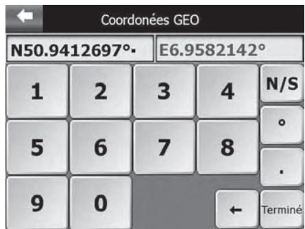SILVERCREST GPS NAVIGATOR 4000 - Choix de coordonnées dans la carte - 2