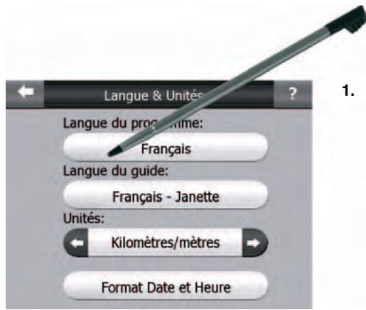 SILVERCREST GPS NAVIGATOR 4000 - Définition de la langue du programme - 1