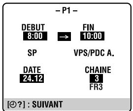 JVC HR-XVS20EF - Acceder à l'écran et l'affichage de programmation. - 1