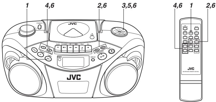 JVC RC-EX25SE - Voreinstellung von Sendern - 1