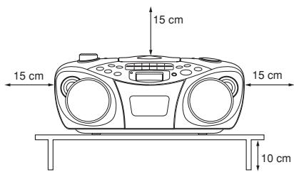 JVC RC-EX30B - Attention: Aération correcte - 1