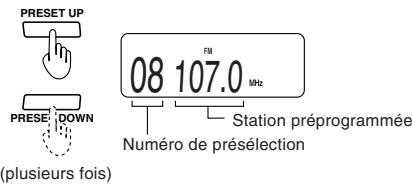 JVC XL-PR2BE - Utilisation des présélections - 3