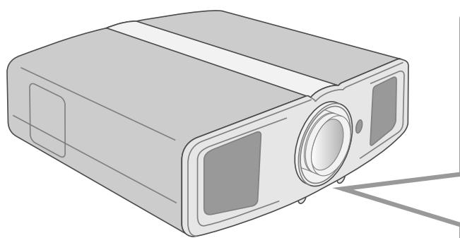 JVC DLA-HD100 - Ajuste de manière tal que laImagen proyectada quede en el centro de la pantalla - 1
