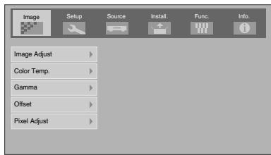 JVC DLA-HD100 - Display the setting menu - 3
