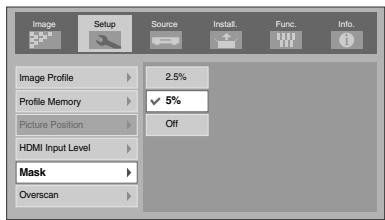 JVC DLA-HD100 - Set a mask value - 2