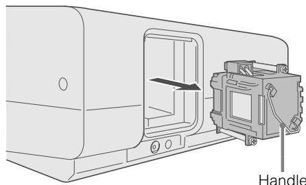 JVC DLA-HD100 - Pull out the lamp unit - 1