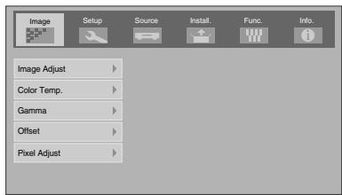 JVC DLA-HD100 - Display the setting menu - 3