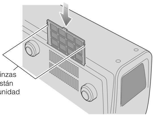 JVC DLA-HD100 - Reinstale el filtro interno - 1