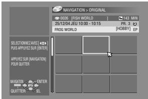 NAVIGATION > ORIGINAL 0026 [FISH WORLD] 143 MIN 25/12/04 JEU 10:00 - 10:15 PR. 3 FROG WORLD [HOOBY] P SELECTED SUB (ENTER) PUB APPLIED SUB (NATION) PUB QUITTER MUSICALS ENTER QUITTER