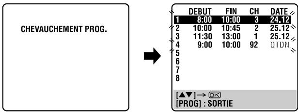 JVC HR-J781MS - Quand les programmes se chevauchent - 1