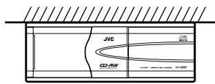 JVC CH-X500 - Lors de la suspension de l'appareil dans le coffre (Fig. e) - 2