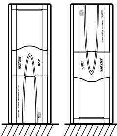 JVC CH-X500 - Lors de la suspension de l'appareil dans le coffre (Fig. e) - 7