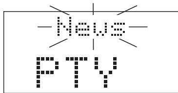JVC EX-A5 - Appuyez à plusieurs reprises sur la touche PTY (+) ou PTY (- pour selectionner un code PTY pendant que “SELECT” clignote. - 1
