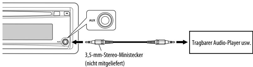 JVC KD-R301 - Anschließlich einer externen Komponente, die an die AUX-Eingangsbuchse - 1