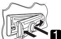JVC KD-R301 - Fixation du panneau de commande - 1