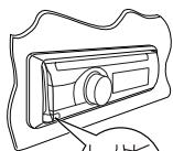 JVC KD-R301 - Retrait du panneau de commande - 1