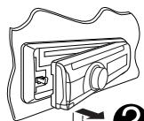 JVC KD-R301 - Retrait du panneau de commande - 3
