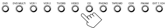 DVD DVD MULTI VCR 1 VCR 2 TV/DBS VIDEO CD PHONO TAPE/MD CDR FM/AM EXT 7.1CH