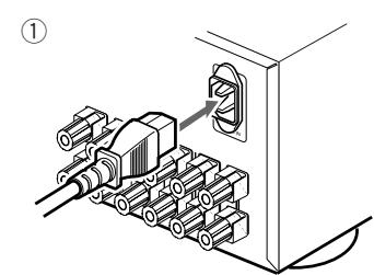 JVC RX-DP20VBK - Connecting the Power Cord - 1